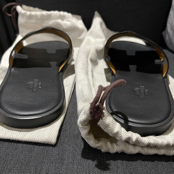 Hermès Brand New, Unworn Men's Izmir sandal - Black - Size 43.5 w/Box - Picture 6 of 13